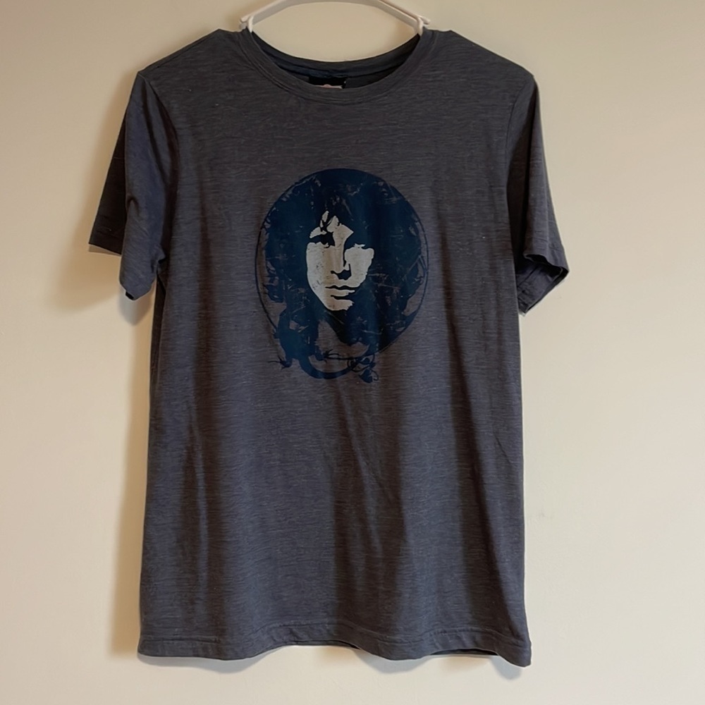VTG Jim Morrison T-Shirt Large MUSIC Blue Y2K Winterland band tour